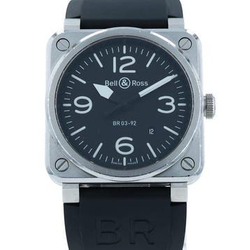 Bell & Ross - Aviation BR03-92-S Date - BR03-92-S - Heren -, Nieuw