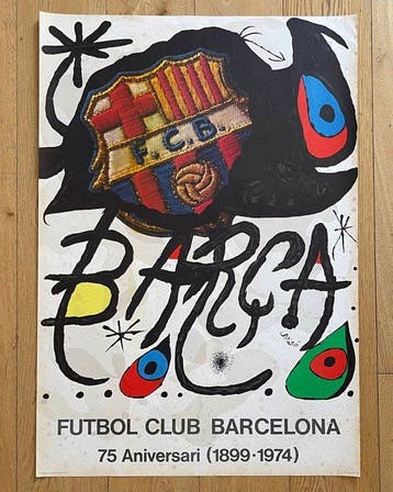 Joan Miró - La Poligrafa S.A. - FUTBOL CLUB BARCELONA 75, Nieuw
