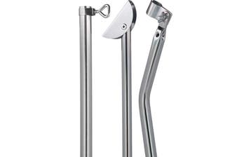 Berger Aandrukstang Gebogen Staal 22mm - Zilver, Ophalen of Verzenden, Nieuw