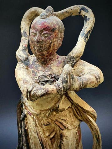 Boeddhistische objecten - Grote antieke Chinese sculptuur in