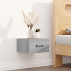 vidaXL Nachtkastje wandgemonteerd 35x35x20 cm grijs sonoma, Huis en Inrichting, Slaapkamer | Nachtkastjes, Minder dan 45 cm, Verzenden