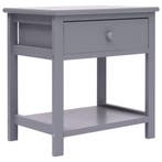 vidaXL Nachtkastje 40x29x42 cm paulowniahout grijs, Minder dan 45 cm, Verzenden, Nieuw, Minder dan 55 cm