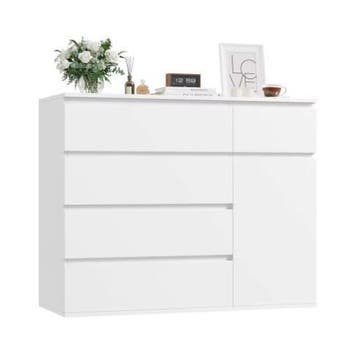 Hoge Ladekast met 5 Lades en 1 Deur – Modern Dressoir, Verzenden, Nieuw