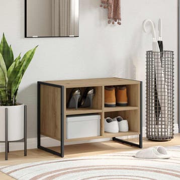 vidaXL Schoenenkast 60 x 35 x 44 cm Bewerkt hout, Huis en Inrichting, Verzenden, Nieuw