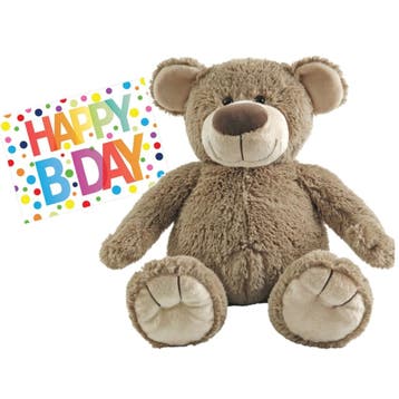 Happy Horse knuffelbeer - pluche - 55 cm - met kaart, Verzenden, Nieuw