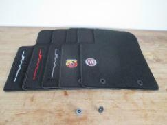 mattenset Fiat 500 met rode 500 cijfers, dik zwart velours, Auto-onderdelen, Interieur en Bekleding, Ophalen of Verzenden, Nieuw