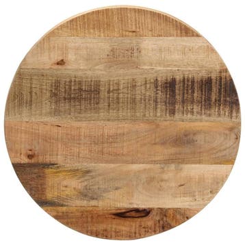 Tafelblad mangohout rond 60cm | Retourdeal 34% Korting, Huis en Inrichting, Tafelonderdelen, 50 tot 100 cm, Rustiek, Rond, Zo goed als nieuw