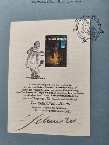 Blake et Mortimer - Le Dernier Pharaon + timbre de la Nation, Boeken, Stripboeken, Nieuw