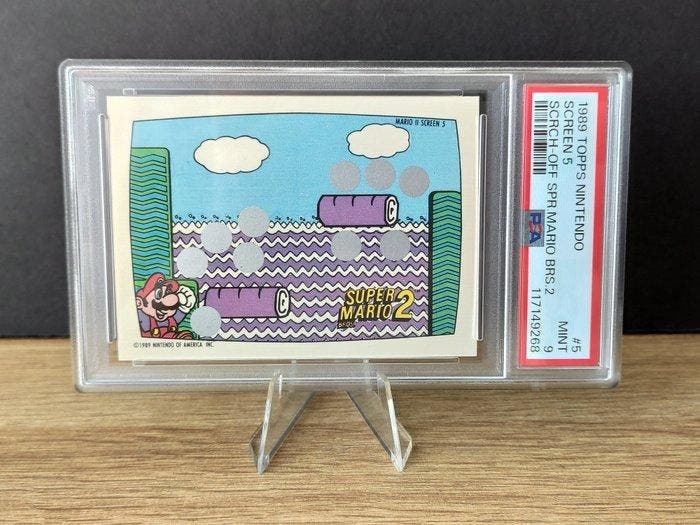 1989 Topps Nintendo Scrath-off - Super Mario Bros 2 - Screen, Verzamelen, Overige Verzamelen