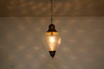Plafondlamp - traanvormige hanglamp - Glas, Messing -
