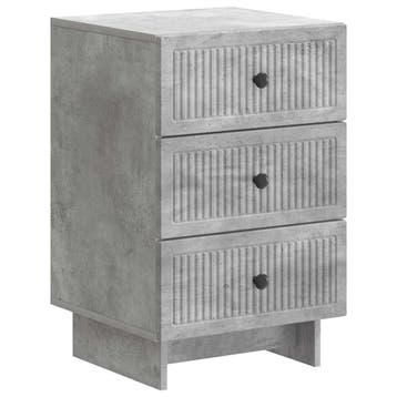 vidaXL Nachtkastje met lade Betongrijs 43 x 41 x 66,5 cm, Huis en Inrichting, Slaapkamer | Nachtkastjes, Minder dan 45 cm, Verzenden