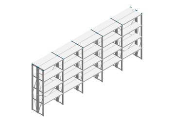 Voordeelrij Nedcon SF Legbordstelling 2000x5030x600mm hxbxd