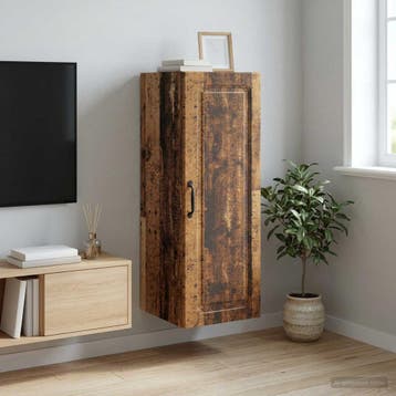 vidaXL Wandkast 33 x 34,5 x 90 cm Bewerkt hout Oud hout, Huis en Inrichting, Verzenden, Nieuw