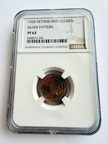 Nederland. Wilhelmina. 1 Gulden 1928, Postzegels en Munten