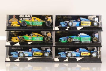 Minichamps 1:43 - Modelauto (6) - Lot of 6 Benetton Formula, Nieuw
