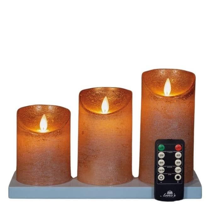 Annas Collection LED Kaarsenset - 3 stuks, Huis en Inrichting, Woonaccessoires | Overige, Verzenden