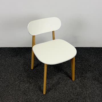 Kantinestoel Modus - Wit/Hout, Ophalen of Verzenden, Gebruikt
