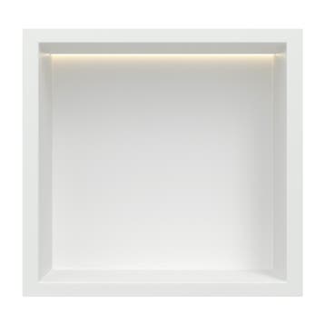 Mat wit RVS Inbouwnis 30x30x7cm met LED verlichting, Verzenden, Nieuw