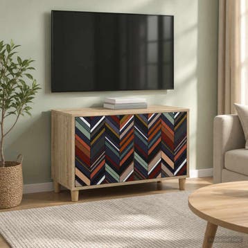 vidaXL Tv-meubel OMMEN 69 x 33 x 50 cm Sonoma Bewerkt hout, Minder dan 50 cm, Verzenden, Nieuw, Minder dan 100 cm