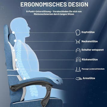 Ergonomische Bureaustoel - Office Chair - Gamestoel - Volwas, Huis en Inrichting, Verzenden, Zo goed als nieuw