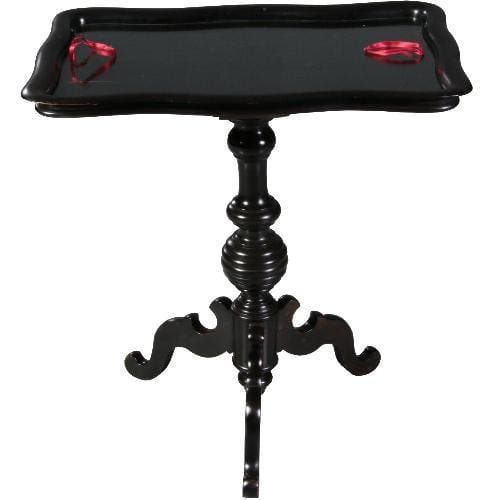 Bijzettafel Willem III ca 1875  Zwart gepolitoerd No782323, Antiek en Kunst, Antiek | Meubels | Tafels, Ophalen of Verzenden