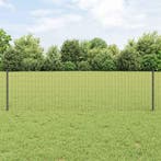 vidaXL Hek met Paal Grijs, Verzenden, Nieuw, IJzer