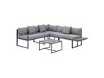 Veiling - Loungeset Tropez - 4 persoons - donkergrijs, Tuin en Terras, Tuinsets en Loungesets, Nieuw