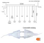 LED Sterrengordijn Lichtslinger 138 LED Raamverlichting, Verzenden, Nieuw