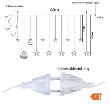LED Sterrengordijn Lichtslinger 138 LED Raamverlichting, Verzenden, Nieuw