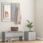 vidaXL Garderobe set bewerkt hout grijs sonoma eikenkleurig, Verzenden, Nieuw