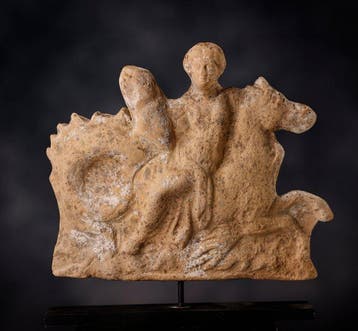 Oud-Griekenland, Nereïde die op een hippocampus rijdt in