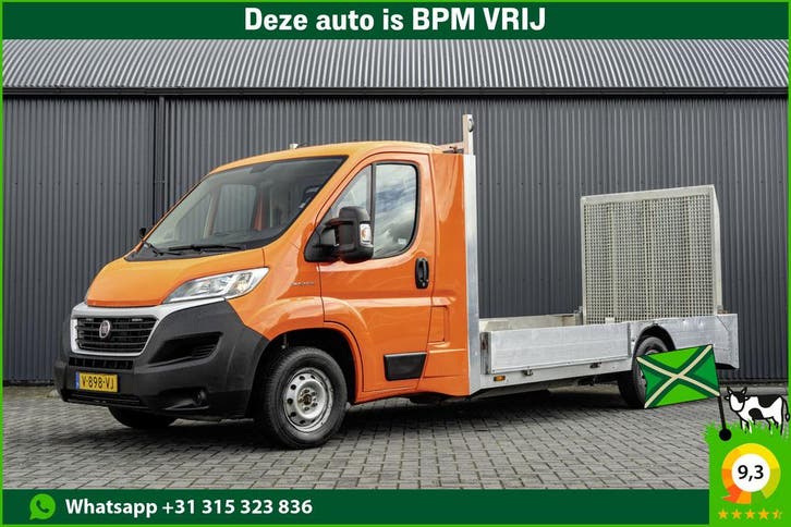 Fiat Ducato 2.3 Open laadbak met oprijplaat | 131PK | Euro 6, Auto's, Bestelauto's, Lease, Handgeschakeld, Fiat, Grijs, Stof, Diesel