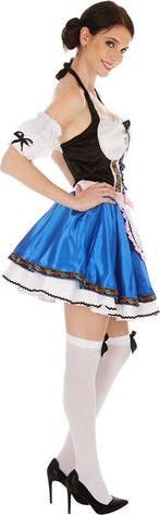 2dekans | Dressforfun vrouwenkostuum dirndl sexy weidedroom, Hobby en Vrije tijd, Ophalen of Verzenden, Zo goed als nieuw