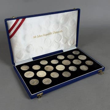 Oostenrijk. Set of 21 coins: 25 & 50 Schilling 1920/1968,