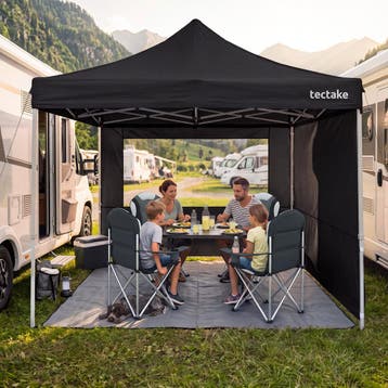Aluminium opvouwbaar tuinpaviljoen 3 × 3 m met 4 zijwanden, Tuin en Terras, Verzenden, Nieuw