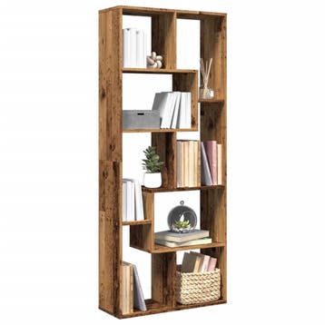 vidaXL Kamerscherm / boekenkast 67x25x161,5 cm hout oud, Verzenden, Nieuw, Overige houtsoorten