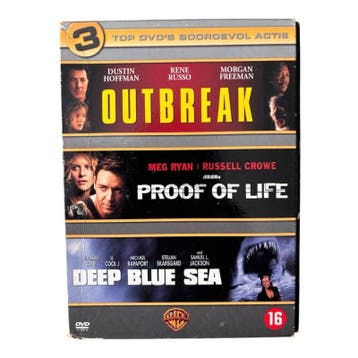 3 Top DVDs Boordevol Actie (Outbreak, Proof Of Life, Deep, Verzenden, Nieuw in verpakking