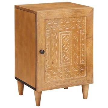 vidaXL Badkamerkast 38 x 33 x 58 cm Massief Mango Hout, Verzenden, Nieuw, (Half)hoge kast