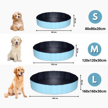 Hondenzwembad + borstel | Zwembad voor honden | Ø160x30cm, Verzenden, Nieuw