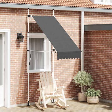 vidaXL Luifel handmatig uittrekbaar 100 cm antraciet, Verzenden, Nieuw