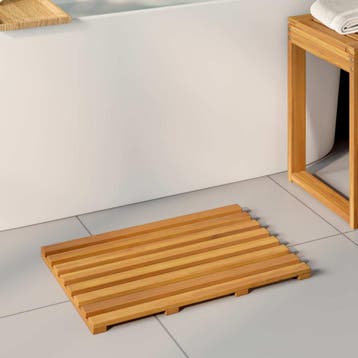 vidaXL Badmat 2 st Naturel 56 x 37 cm Massief Acaciahout, Huis en Inrichting, Verzenden, Nieuw, Bruin