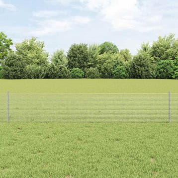 vidaXL Gelaste Draadhek met Paal 10 x 0,4 m Zilverkleurig, Tuin en Terras, Schuttingen, Verzenden, Nieuw, IJzer