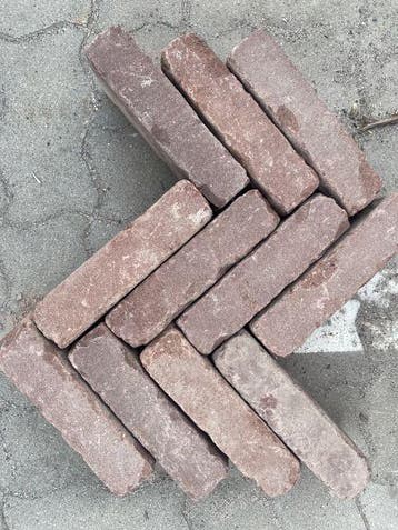 Oud gebakken waalformaten Lichtenvoorde (op pallets), Tuin en Terras, Ophalen of Verzenden, Nieuw, Keramiek, Klinkers