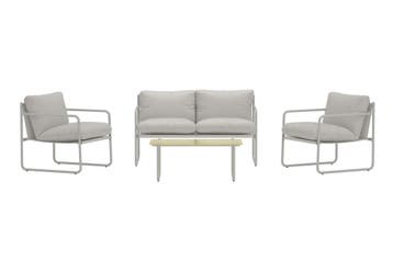 Stoel-Bank-Tafel-Loungeset-Ploff-Beige-Staal-The-Outsider, Verzenden, Nieuw