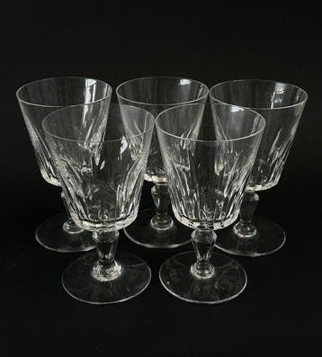 Baccarat Set 5 Bicchieri Vino in Cristallo Baccarat -