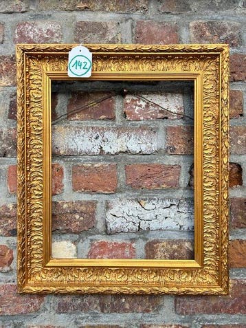 Lijst - 142. Antieke goud vergulde schilderijlijst. Voor