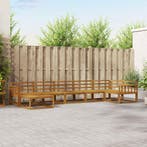 vidaXL Buiten bankenset 7 pcs Naturel Massief Acaciahout, Verzenden, Nieuw