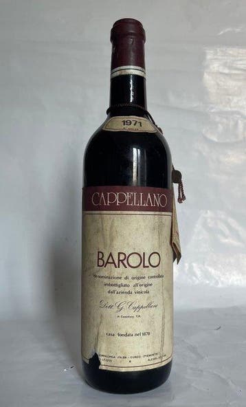 1971 Cappellano - Barolo - 1 Fles (0.72L), Nieuw