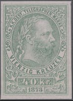 Oostenrijk 1873 - Telegraaf : 40 Kreuzer Keizer Franz, Gestempeld