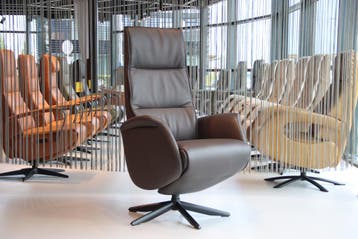 De Toekomst relaxstoel voor lange mensen Twice plus TW-227N, Ophalen of Verzenden, Nieuw, Leer